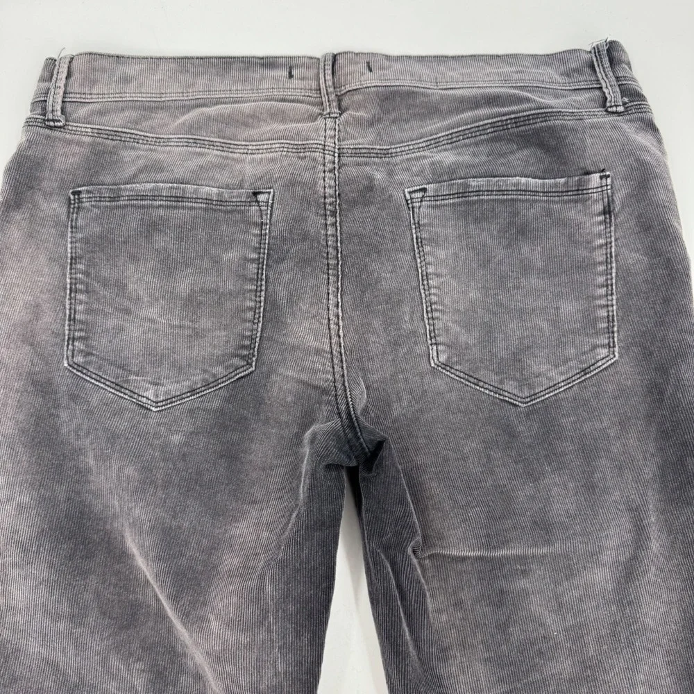 Free People Corduroy Pants Gray Wash High‎ Rise Casual Comfort Size 29